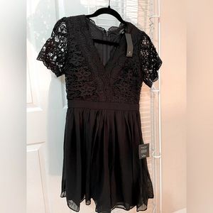 LULU’S |  “Angel in disguise” | black mini dress